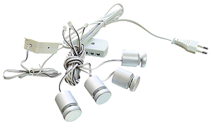 комплект из четырех дистанционных держателей с подсветкой - HOLD-IT LED STAKE 2525