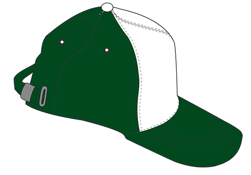 Бейсболка TEXTILLER, металлическая застежка, зелёная