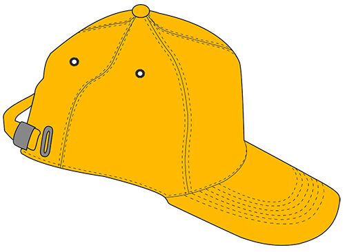 Бейсболка TEXTILLER, велюровая, металлическая застежка, жёлтая, 100% хлопок