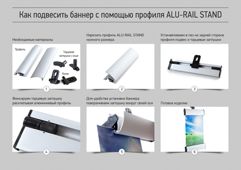Профиль алюминиевый ALU-RAIL STAND