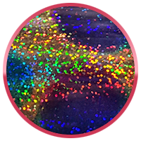 HOLOGRAM - крупные искры блесток, гладкая поверхность