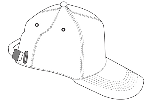 Бейсболка TEXTILLER, металлическая застежка, белая