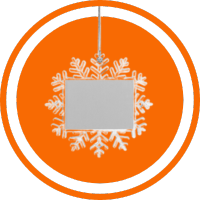 Снежинка пластиковая, с двухсторонней вставкой 70 х 45 мм