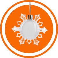 Снежинка пластиковая, с двухсторонней вставкой d=53 мм