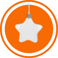 Звезда пластиковая, двухсторонняя вставка 90 х 90 мм