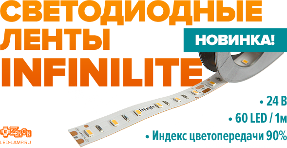 Новинка! Светодиодные ленты Infinilite с высоким индексом цветопередачи