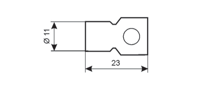 Боковое крепление для табличек из высококачественной стали