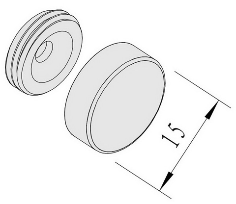 Держатель плоский с диаметром 15 мм