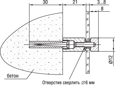Дистанционный держатель с плоским винтом