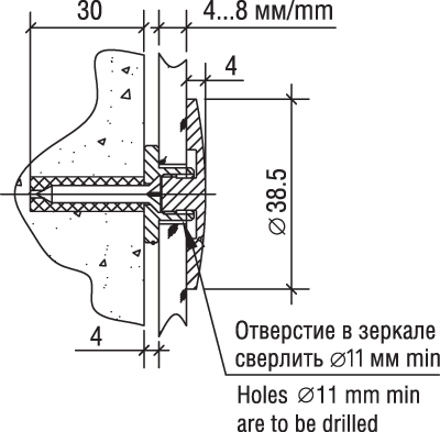 Держатель с круглым винтом