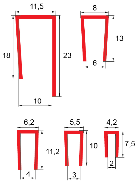 П-образный окантовочный ПВХ профиль