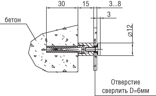 Дистанционный держатель с плоским винтом