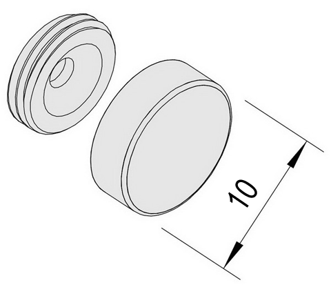 Держатель плоский с диаметром 10 мм