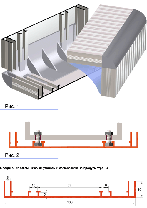 Профиль алюминиевый ALU-BOX 160D