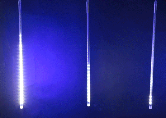 69650 Сосули лиговские двухцв. INFINILITE 10 шт х 50 см норм. эфф.13 мм, дист. 30 см, 220V IP65, белый хол./син.