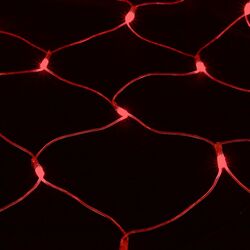 Светодиодная сетка Infinilite чейзинг 1 х 2 м, IP44, с контроллером на 8 эффектов, 120 LED красного цвета, на прозрачном ПВХ проводе