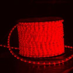 Светодиодный шнур (дюралайт) INFINILITE чейзинг LUX, d=13 мм, 36 LED/м, IP65, шаг резки 4 м, цвет LED красный