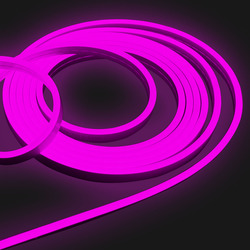 Гибкий неон Infinilite постоянного свечения 12 В Т2, 6 х 12 мм, 120 LED/м, 50 м, шаг резки 8.3 мм, цвет LED розовый