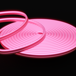 Гибкий неон Infinilite постоянного свечения 12 В, 6 х 12 мм, 100 LED/м, 5 м, шаг резки 10 мм, цвет светло-розовый