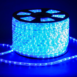 Светодиодный шнур (дюралайт) Infinilite GN фиксинг с мерцающим эффектом, d=13 мм, 36 LED/м, IP65, шаг резки 1 м, цвет LED синий