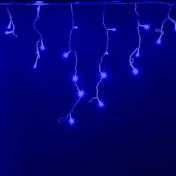 Светодиодная бахрома Infinilite 3 x 0.7 м, IP44, постоянного свечения, цвет LED синий, на прозрачном ПВХ проводе