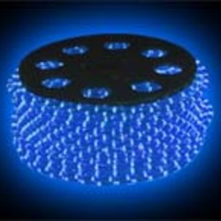 Световой шнур (дюралайт) INFINILITE фиксинг, 18 х 10.5 мм, 56 ламп/м, IP65, шаг резки 0.65 м, цвет ламп синий