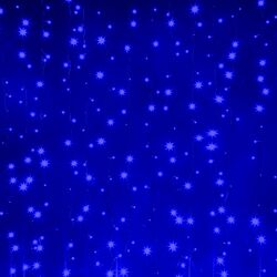 Занавес синий пост.свеч. h=9.0м L=2.6м IP44 чёрн.ПВХ пр. 25струн х 90LED соедин.BN