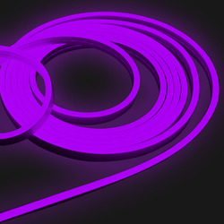 Гибкий неон =12V Т2 фиолетовый, IP64 6х12мм 120SMD 2835 10W/м (к. 50м), цв.силик., шаг 8.3мм