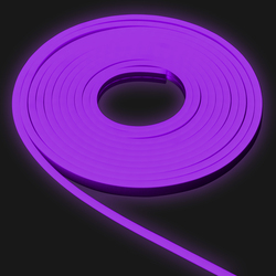 Гибкий неон =12V T1 фиол. IP64 6х12мм 110SMD 2835 8W/м (к.50м), цв.силик., шаг 9.1мм