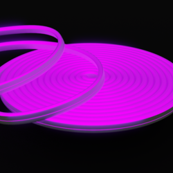 Гибкий неон =12V фиол. IP64 6х12мм 100SMD 2835 8W/м (к. 5м), цв.силик., шаг 1см