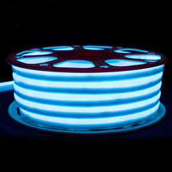 Гибкий неон =24V циан IP67 8х16мм 108SMD 2835 8 W/м (к.20м), цвет.ПВХ, шаг11см