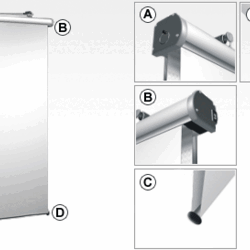 Динамический подвесной роллерный стенд JUST Roto, рекламное поле 120 х 200 см