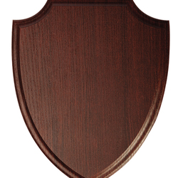 Плакетка ламинированный МДФ, Геральдика, в форме щита, 20 х 24 см, цвет вишня