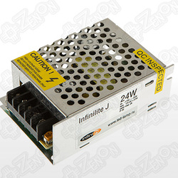 Блок питания   24W IP20 INFINILITE J =12V DC, ток   2.00A, интерьер., металл,   85х58х38 мм