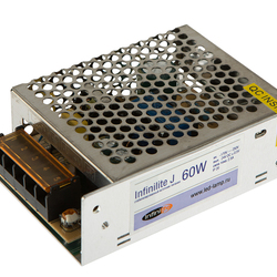 Блок питания   60W IP20 INFINILITE J =24V DC, ток   2.50A, интерьер., металл, 110х78х35 мм