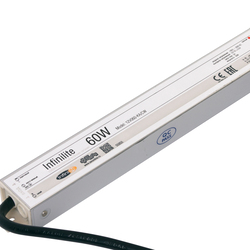 Блок питания   60W IP67 INFINILITE J =12V DC, ток   5.00A, влагозащ., металл, 222х29х21 мм, Slim