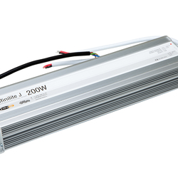 Блок питания 200W IP67 INFINILITE J =12V DC, ток 16.67A, влагозащ., металл, 304х71х45 мм