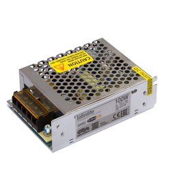 Блок питания 100W IP20 INFINILITE J =12V DC, ток 8.33A, интерьер., металл, 110х78х35 мм