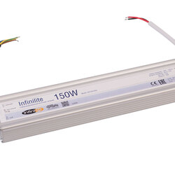 Блок питания 150W IP67 INFINILITE J =24V DC, ток 6.25A, влагозащ., металл, 279х57х25 мм, Slim