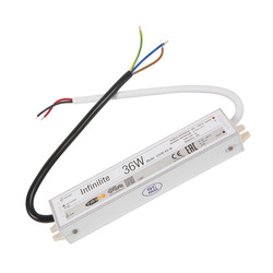 Блок питания   36W IP67 INFINILITE J =12V DC, ток   3.00A, влагозащ., металл,162х29х21 мм