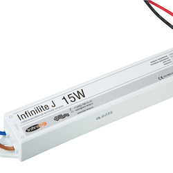 Блок питания   15W IP67 INFINILITE J =12V DC, ток   1.25A, влагозащ., пластик,160х27х20 мм