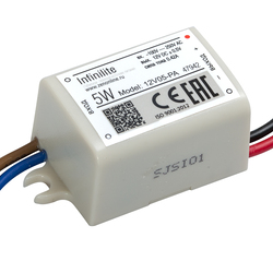 Блок питания     5W IP67 INFINILITE J =12V DC, ток   0.42A, влагозащ., пластик,  52х26х21 мм