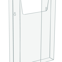 Карман А4 для печатной продукции, объёмный, глубина 30 мм, материал акрил, вертикальный (П)