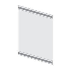 Карман А4 для печатной продукции, ПЭТ толщиной 0.5 мм, с магнитной лентой, вертикальный