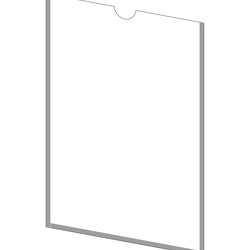 Карман А4 для печатной продукции, ПЭТ толщиной 0.5 мм, клеевая лента 6 мм, вертикальный (П)