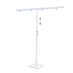 Стойка настольная Т-образная DEPOST, телескопическая, h=700-1160 мм, белая