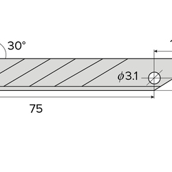 Лезвие NT Spare Blade BAD-21P/10, 9 мм, с углом 30°, 7 сегментов