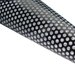 Перфорированная пленка HANKER, OAV14140, 140 мкм, мономерная, постоянный черный клей, белая, глянцевая, 1.52 x 50 м