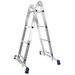 Лестница-стремянка алюминиевая двухсекционная шарнирная профессиональная 2 х 3, Кат.№ T203