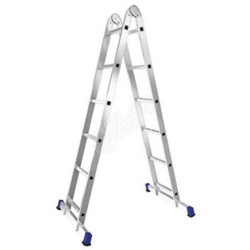 Лестница-стремянка алюминиевая двухсекционная шарнирная профессиональная 2 х 6, Кат.№ Т206